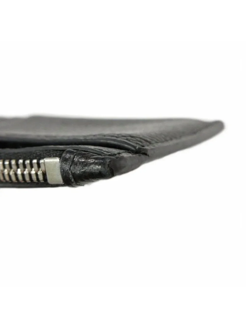 Balenciaga Coin & Card Case Fragment Black Leather Logo